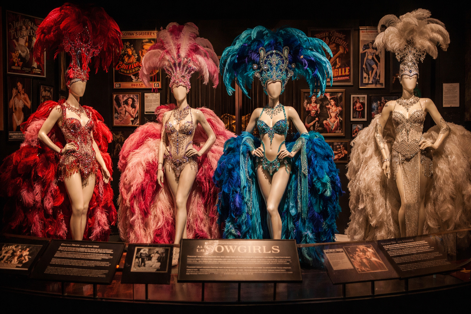 舞台展示のような showgirl 文化イメージ