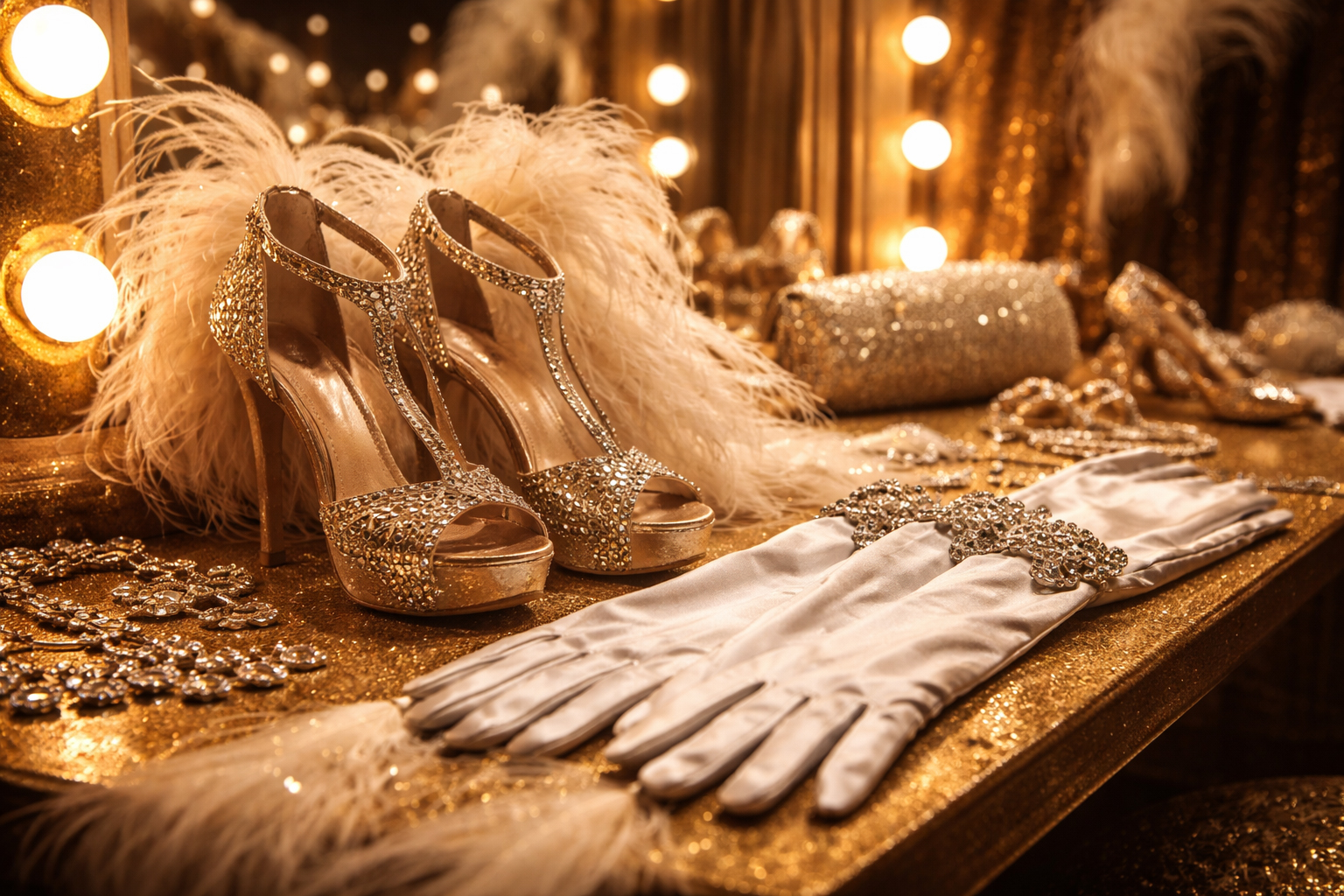 ショーと予約を思わせる舞台小物