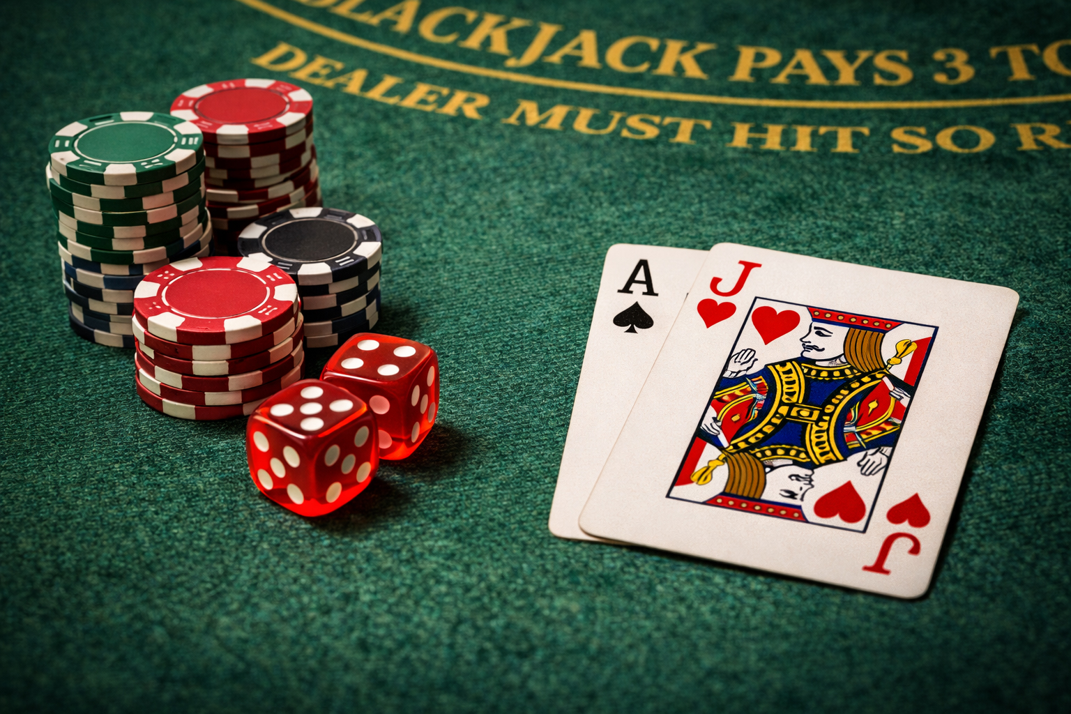 Blackjack table
